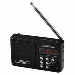 Радиоприемник Perfeo мини-аудио Sound Ranger, FM MP3 USB microSD In / Out ридер, BL-5C 1000mAh, черный (PF-SV922BK) [PF_3184]