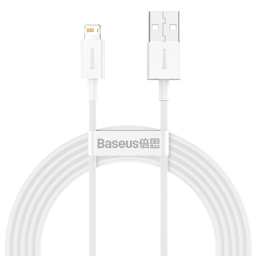 Lightning Кабель Baseus Superior Series Fast Charging Data Cable USB to iP 2.4A 2m - White