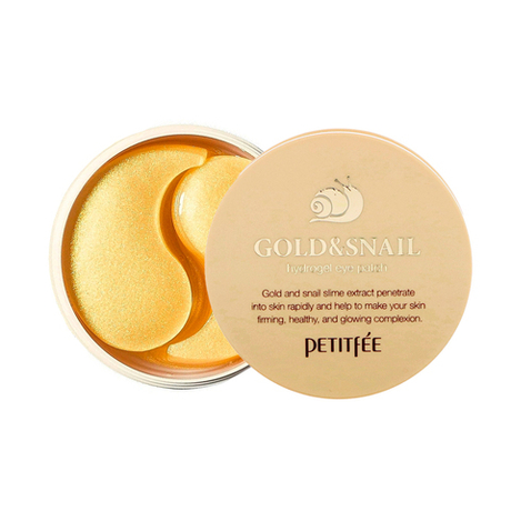 Petitfee Патчи гидрогелевые с золотом и экстрактом улитки - Gold&snail hydrogel eye patch, 60шт, шт