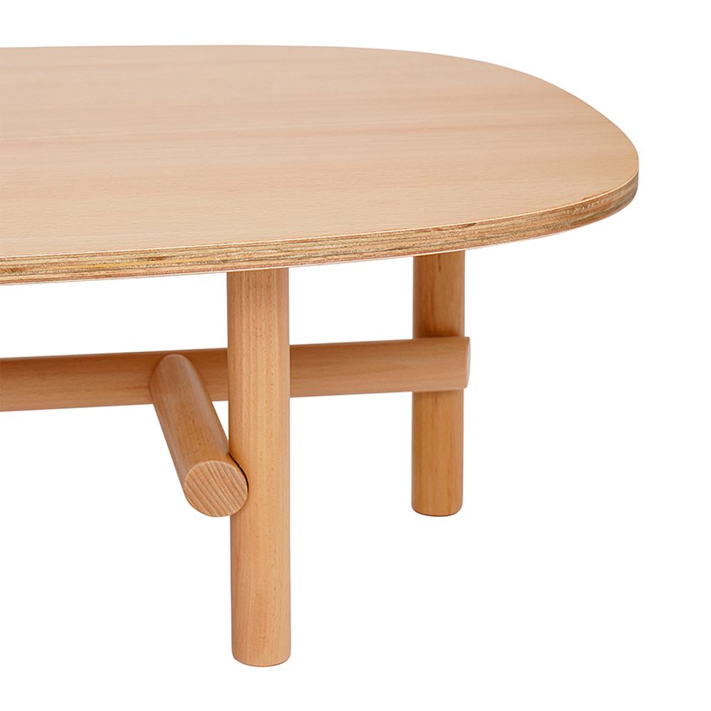 Стол журнальный Ottal, 110х59,5х32 см, бук, бежевый