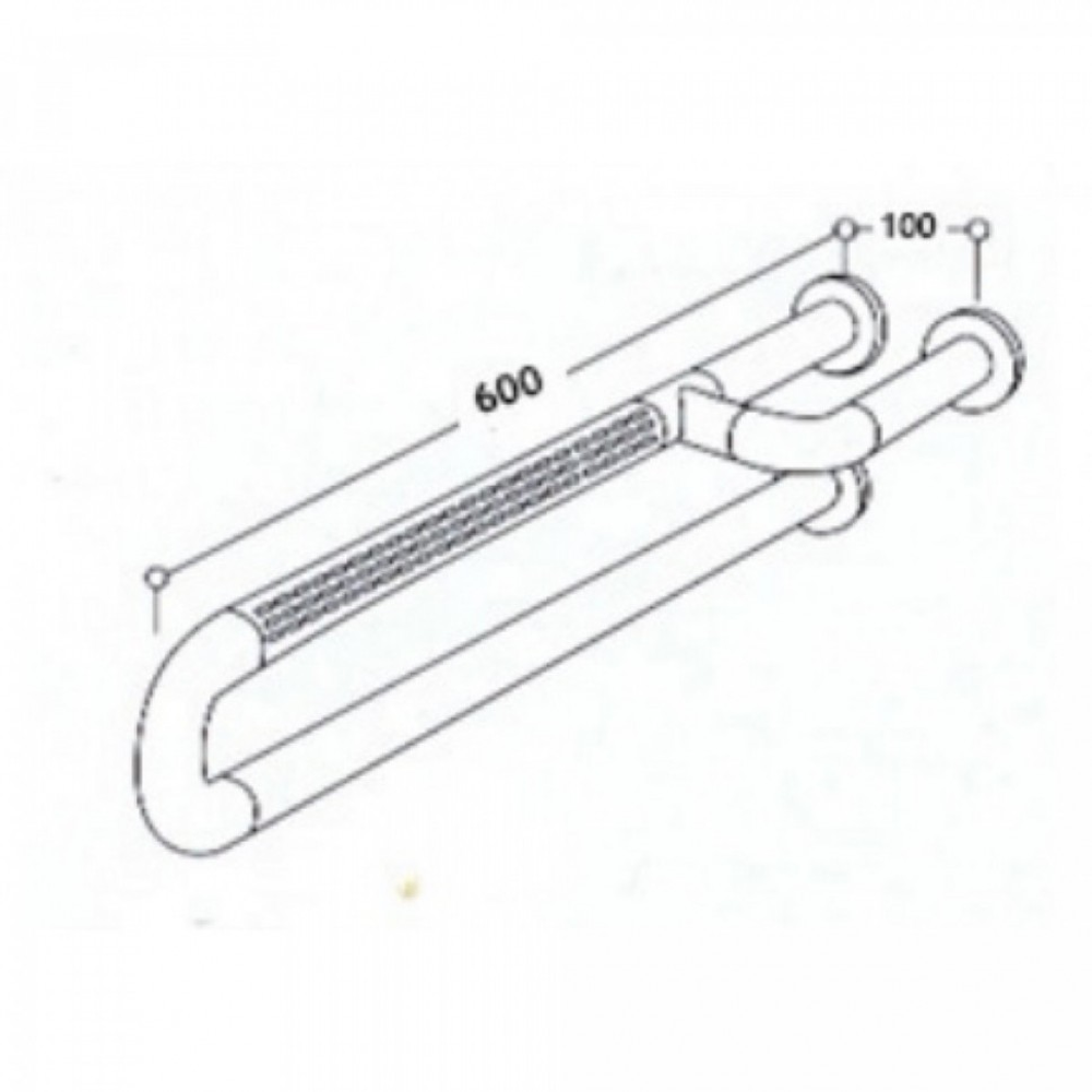 Поручень для санитарно-гигиенических комнат 8804 Мега-Оптим