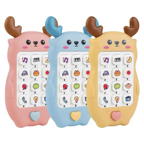 Интерактивный детский телефон - развивайка " Оленёнок " , в ассортименте