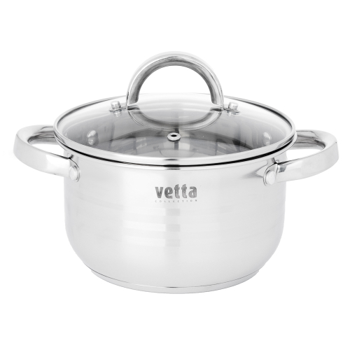 VETTA Фултон Кастрюля 20х11,5см, 2,9л, со стекл. крышкой, индукция