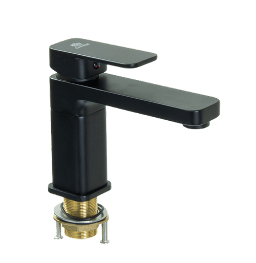 12012-C Смеситель для умывальника  (ЧЕРНЫЙ)  GANZER  (10/1шт)