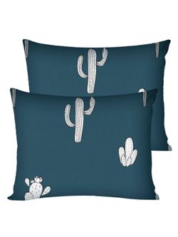 Постельное белье Полисатин Мечта "Кактус" евро Наволочка 50х70 см 2 шт Простынь на резинке 180x200 см Пододеяльник 200x215 см