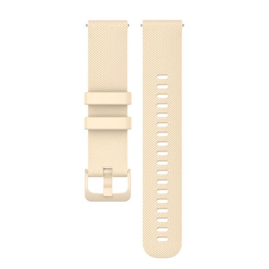 Ремешок 20 мм для Garmin Forerunner 55/245/645, Venu, Venu Sq, Venu 2 Plus, Vivoactive 3, Vivomove быстросъемный пряжка в цвет (Quick Release), кремовый