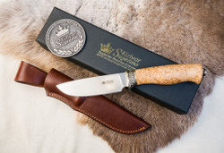 Охотничий нож Theseus M390 Satin светлая рукоять