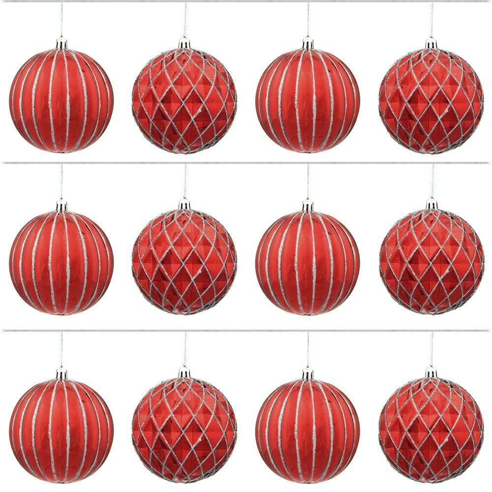 GAEM Набор из 12шт Украшение новогоднее Шар "Золотой наряд", D 10 см, L44 W34 H11 см