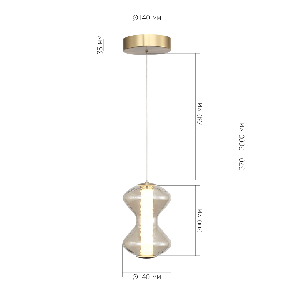 Светильник подвесной SPINE LED 6W 3000K