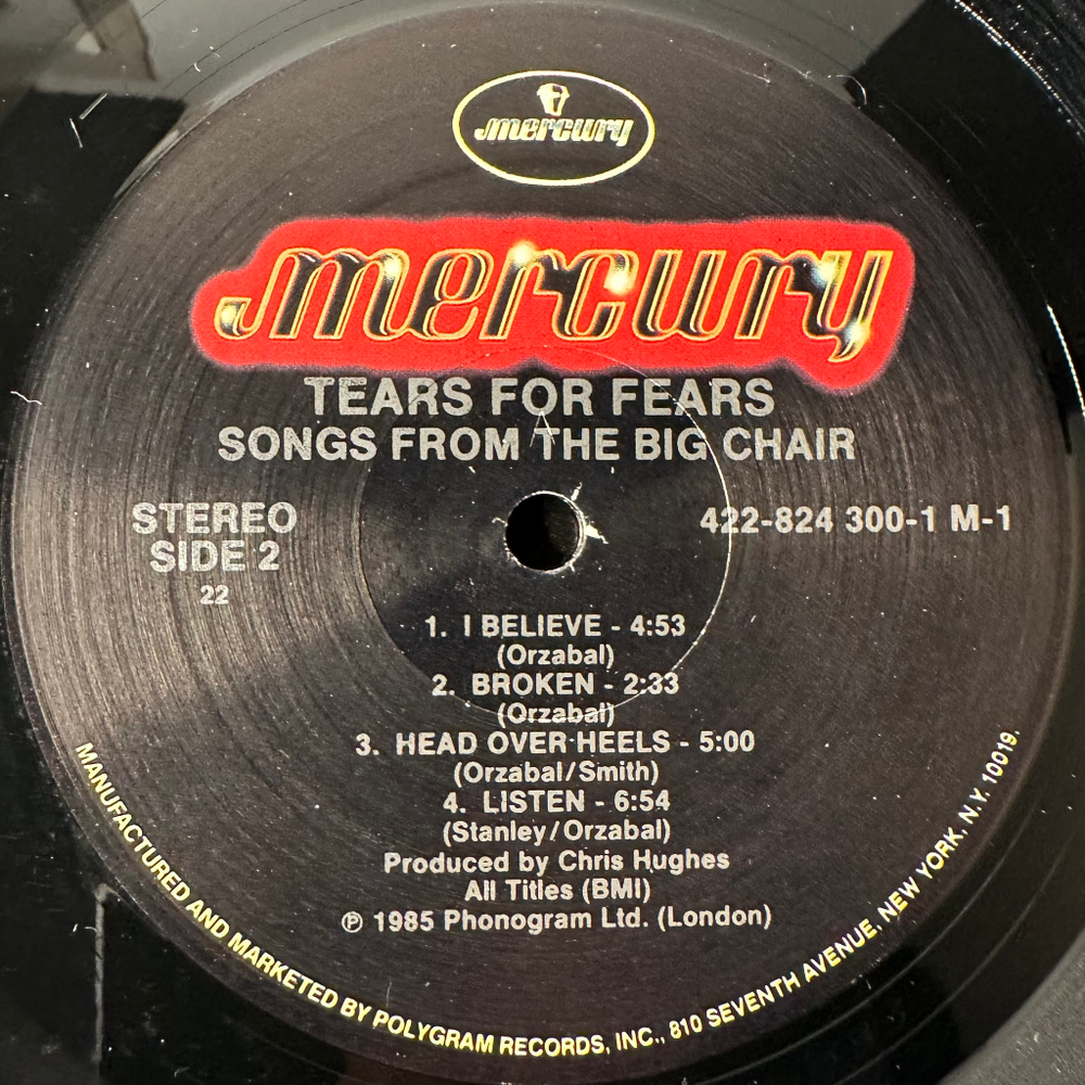 Tears For Fears ‎– Songs From The Big Chair (США 1985г.)