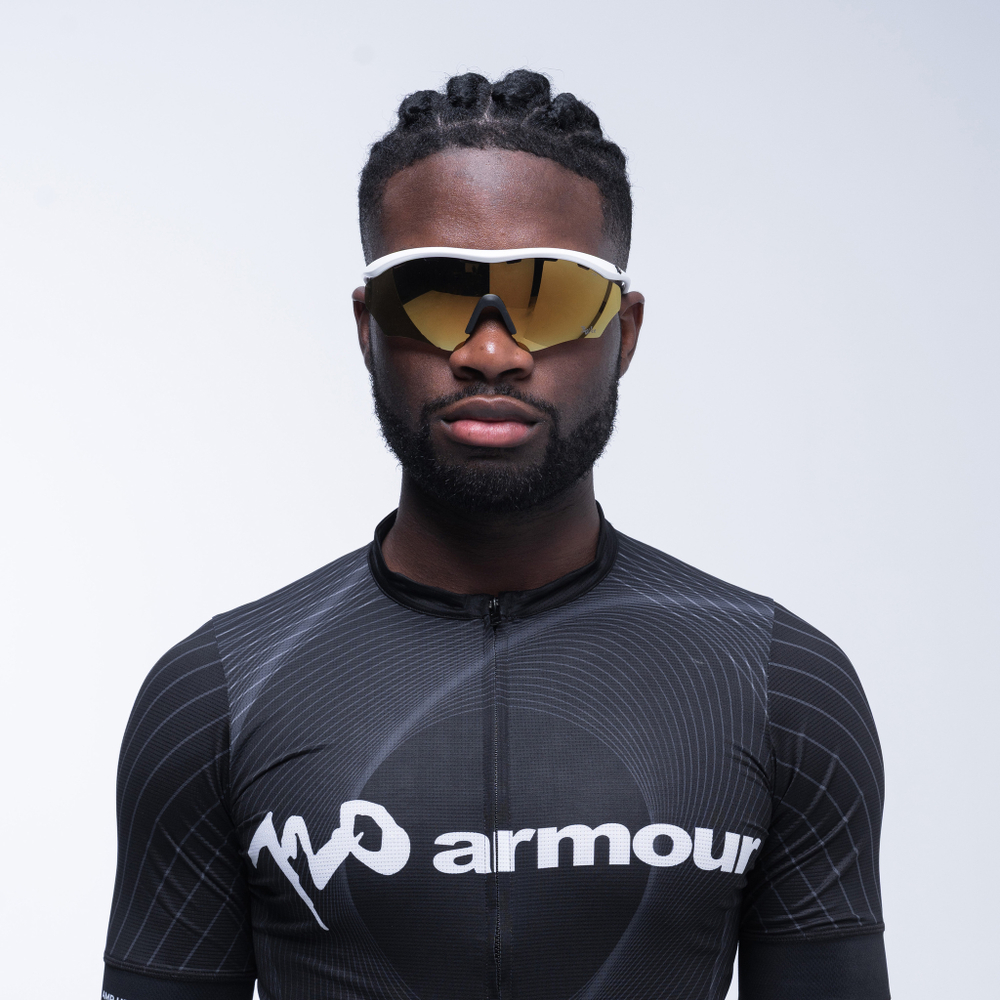 Спортивные очки с диоптриями 720armour RiderB7 / Matte White / Gold Lens