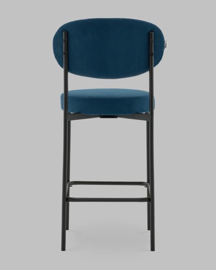 Стул Полубарный Бриф DD велюр синий