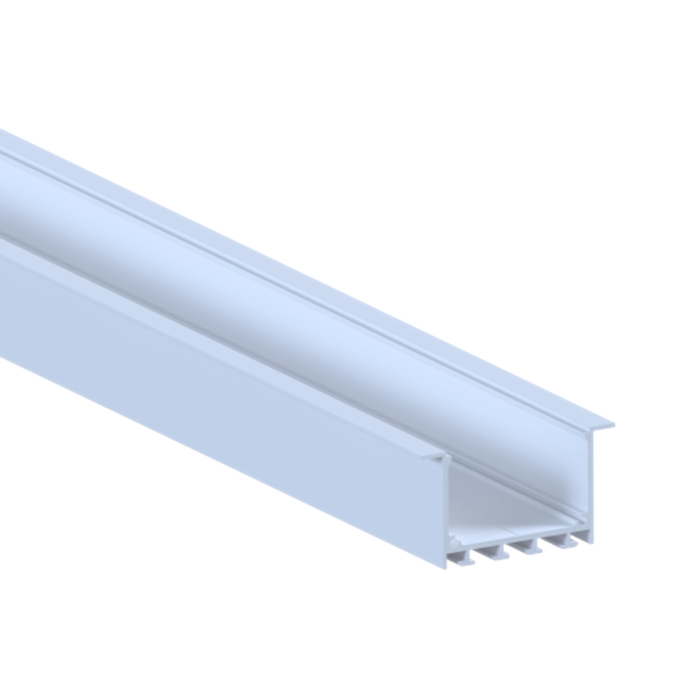 Встраиваемый алюминиевый профиль 65х35х3000. Цвет: RAL9003