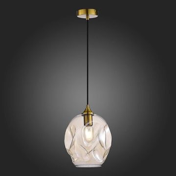 SL1188.313.01 Подвес ST-Luce Латунь/Коньячный E27 1*60W IDESIA