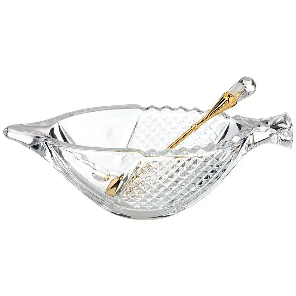 Икорница с ложкой 17*7 см. высота=5,5 см. коллекция muza