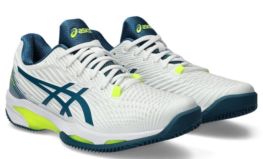 Мужские кроссовки теннисные Asics Solution Speed FF 2 Clay - white/restful teal
