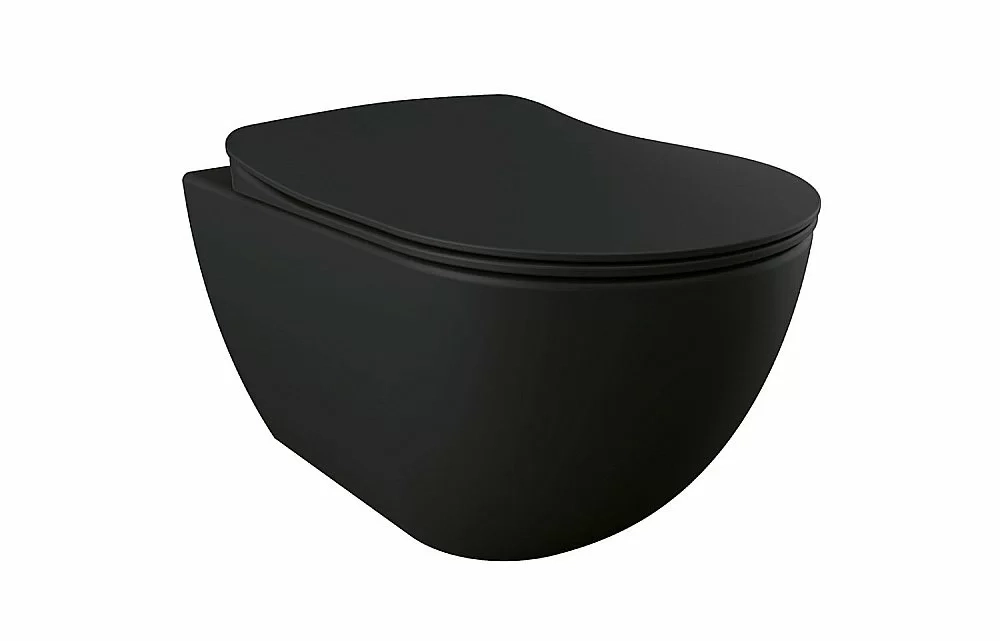 Унитаз подвесной Creavit Free FE322-11SM00E-0000 черный матовый, безободковый