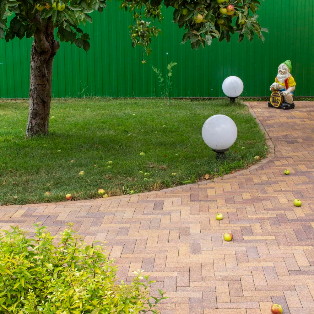 Тротуарная плитка ПАРКЕТ - Листопад гранит Осень