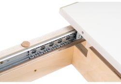 Стол Бевье 150(200)х90х77 молочный / золото