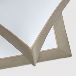 Постельное белье 2 спальное евро Сlaire&Caroll Frame белое с оливково-бежевым