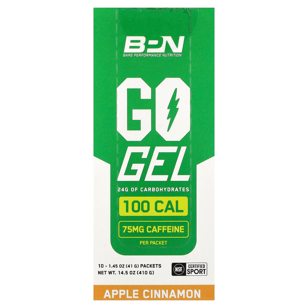BPN, Go Gel, яблоко и корица, 10 пакетиков по 41 г (1,45 унции)