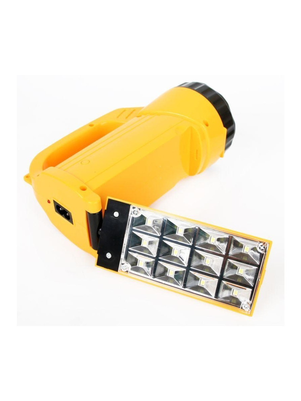 Фонарь аккумуляторный LED3819CSM 9LED + 12SMD 2 режима аккум. SLA 220В желт. Ultraflash 12102/12860