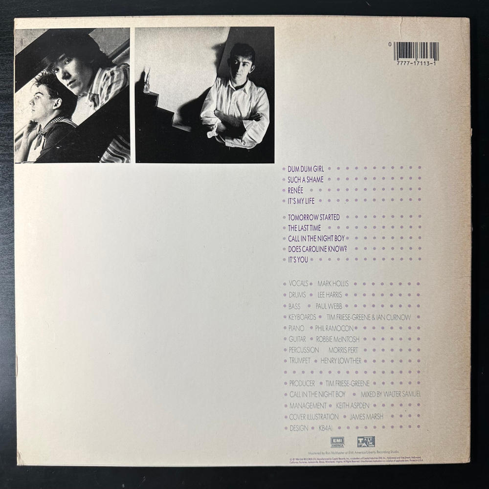 Talk Talk ‎– It's My Life (США 1984г.)