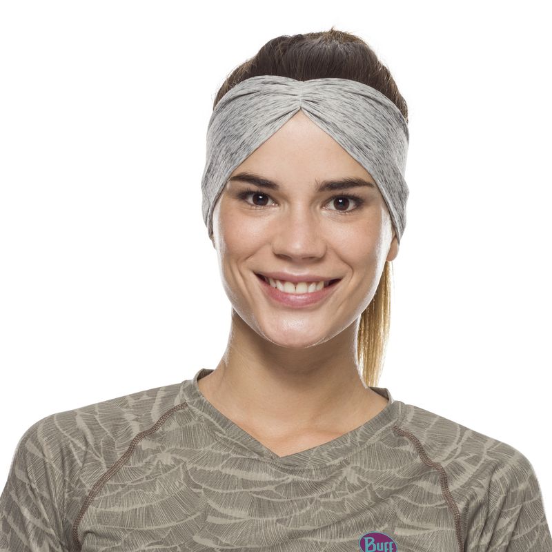 Повязка-чалма летняя Buff Headband Tapered CoolNet Silver Grey Htr Фото 2