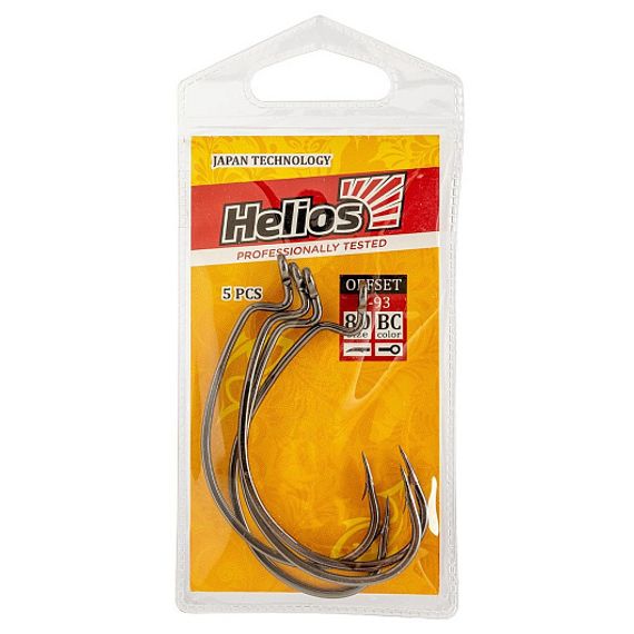 Крючок офсетный B-93 №8/0 цвет BC (5шт) Helios (HS-B-93-8/0)