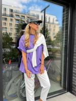 Брюки из искусственного льна молочные