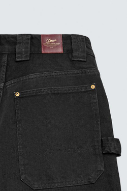 ZARA БРЮКИ КАРГО WIDE FIT, ЧЕРНЫЙ