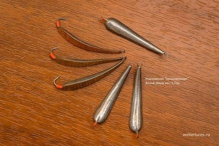 Блесна Зимняя WINTERLURES Рожковская 35мм впайка шт. ЛАТУНЬ