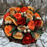 ❄ Апельсиновый маскарад — новогодний букет