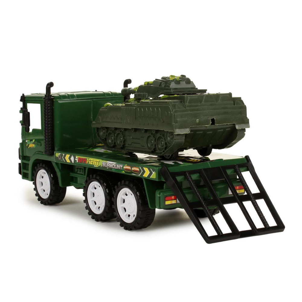 Автовоз Военный 23см + танк, пакет 928-B8