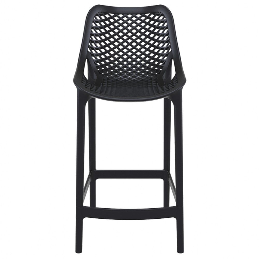 Стул пластиковый полубарный Siesta Contract Air Bar 65, черный