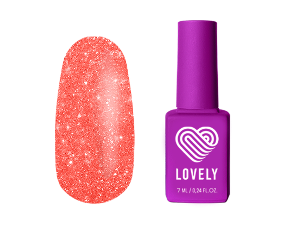 Гель-лак со светоотражающими частицами Lovely, оттенок драконьего фрукта, 7 ml