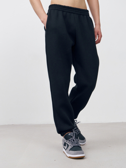 Брюки мужские с начесом "jogger fleece" (черный)