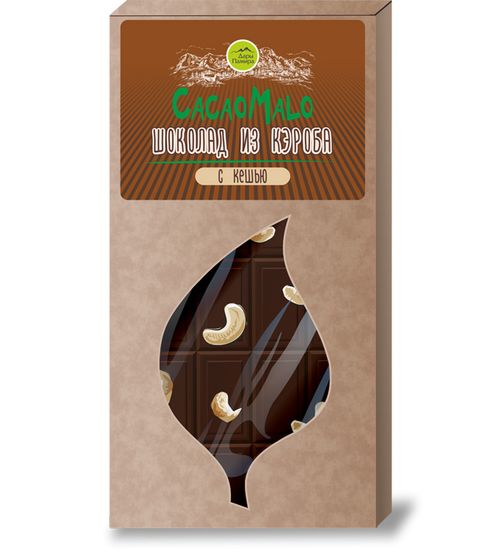 Шоколад из Кэроба необжаренного с кешью, 85г.