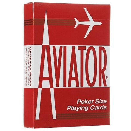 Игральные карты Aviator Poker Size (красные)