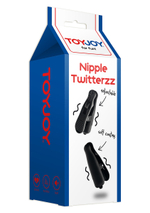 Чёрные виброклипсы на соски NIPPLE TWITTERZ CLIPS