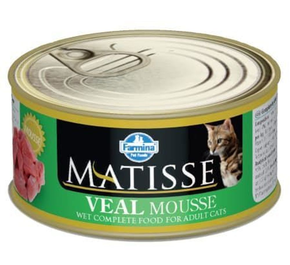Корм влажный Matisse Mousse Veal, 85г мусс с телятиной. д/взр. кошек