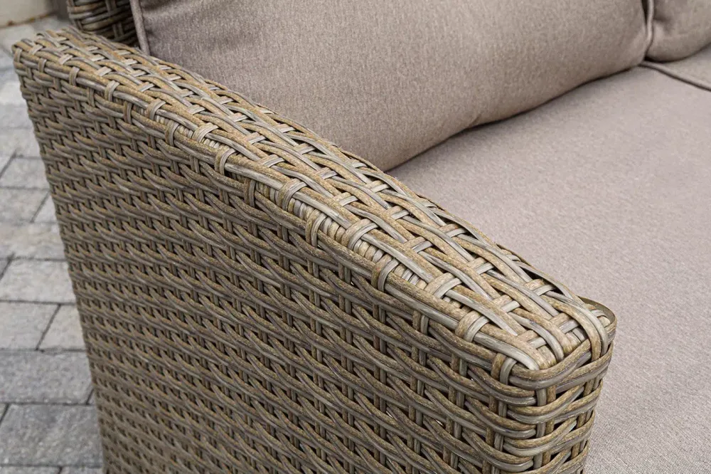 "Атланта" лаунж-зона из искусственного ротанга, цвет соломенный