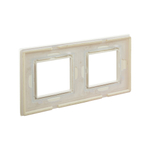 Рамка из натурального стекла, "Avanti", светло-зеленая, 2 поста (4 мод.)