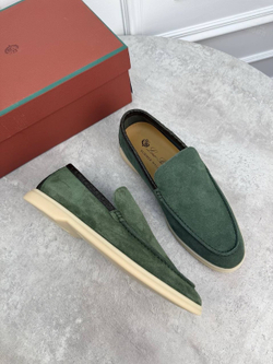 Лоферы Loro Piana Summer Walk со вставками кожи крокодила