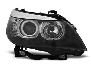 Передние фары Bmw 5 E60/E61 led angel eyes H7 black