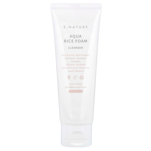 S.NATURE, Очищающая пенка с рисом и водой, 80 мл (2,7 жидк. Унции)