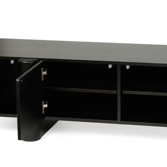 ТВ-Тумба Kode 160х40 см, черный, дуб, меламин