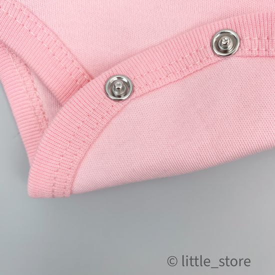 Боди хлопковое Basic с длинным рукавом Розовое