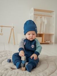 Комбинезон-косуха Колор блок "Деним" утепленный 0+
