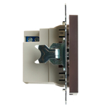 Розетка 2-местная USB + type C, STEKKER GLS10-7116-04, 250В, 3А, max 20W,серия Катрин, шоколад 50057